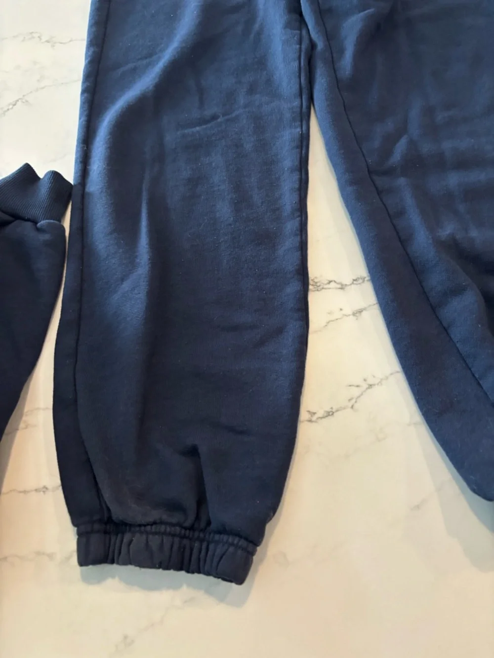 ALO Yoga Navy Relaxed Track Joggers and Hooded Sweatshirt Set